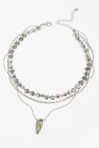 Triple Wrap Stone Necklace By Free People